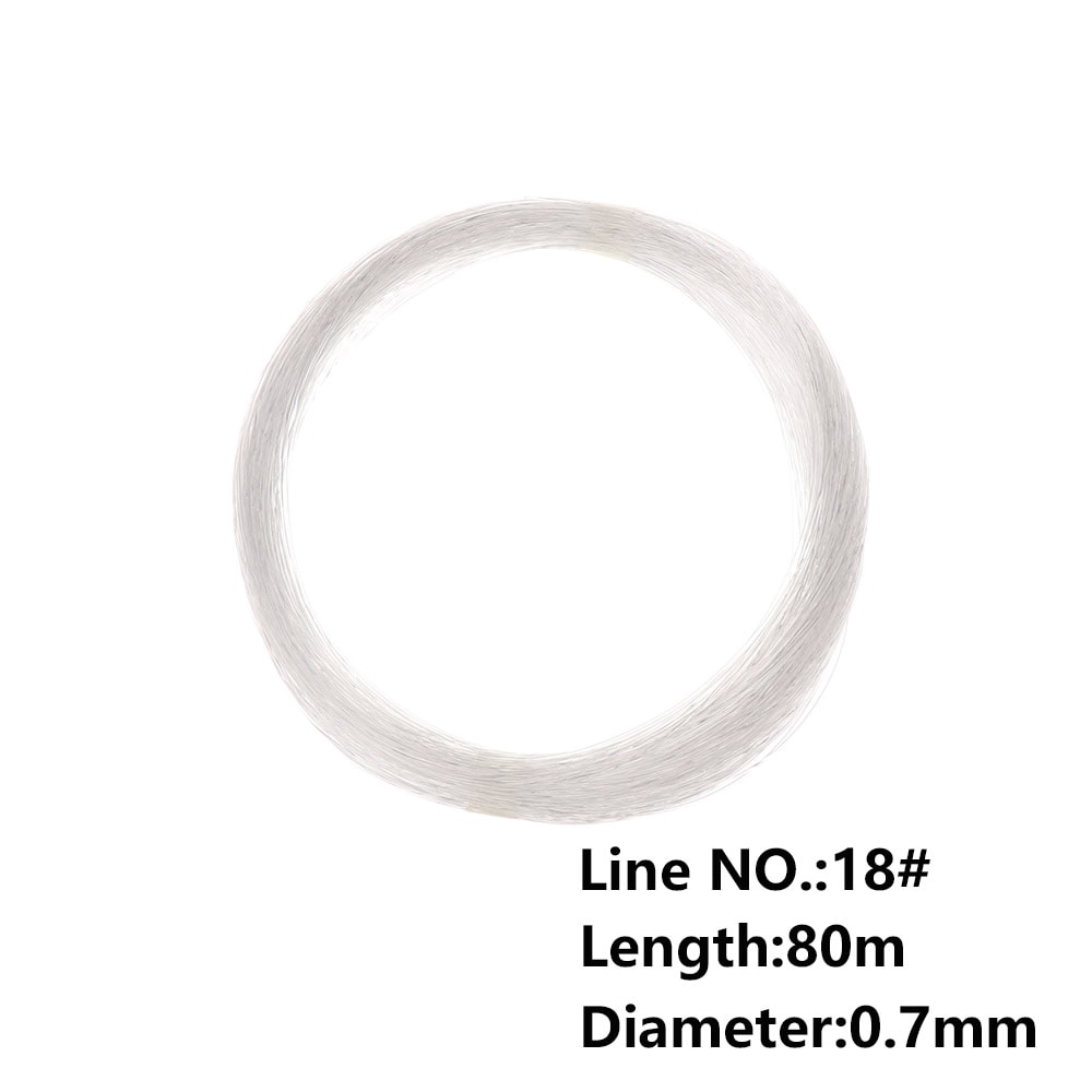 Clear Fly Fishing Line, Feet Tapered Super Strong Leader Nylon, Tackle Backing String for Fishing Gear