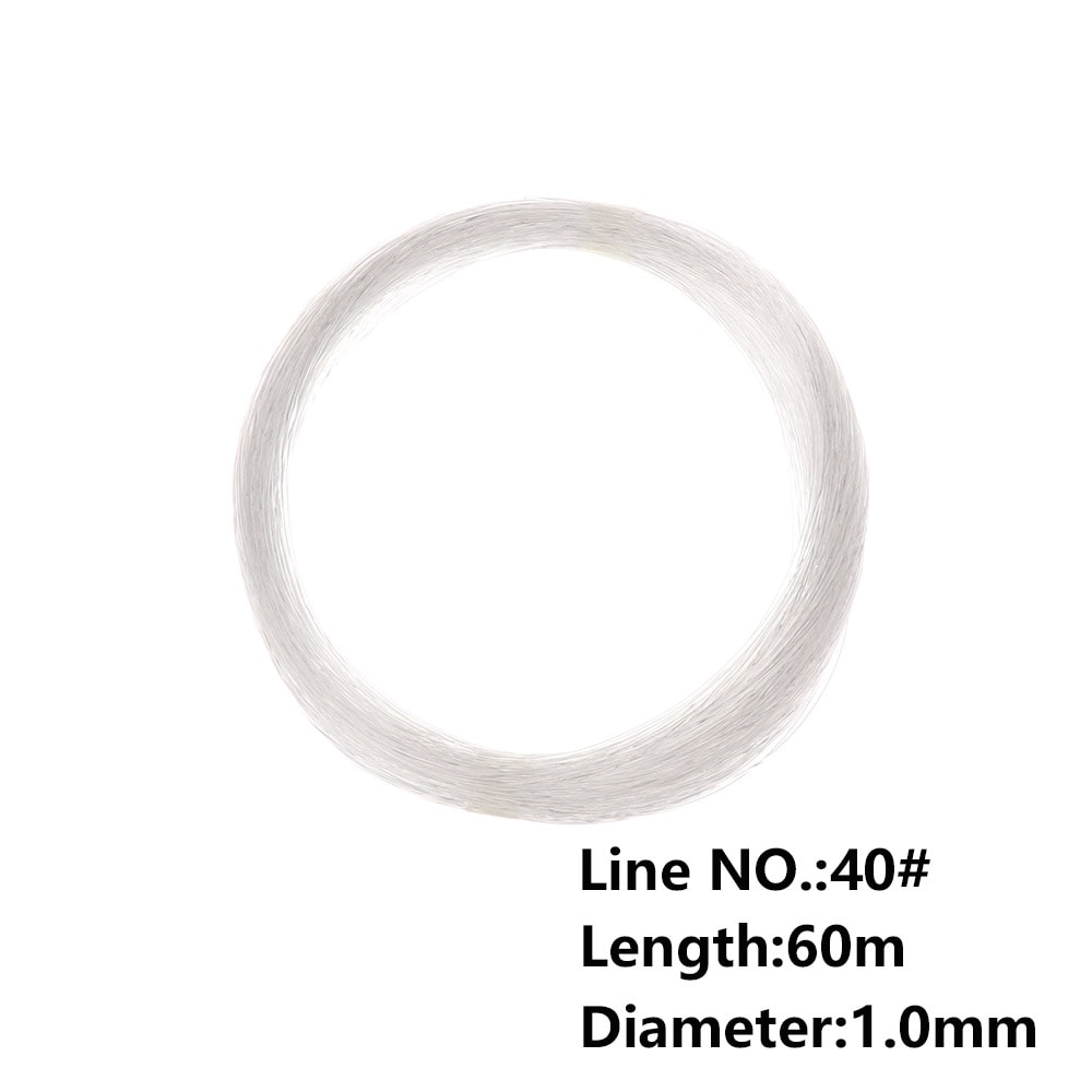 Clear Fly Fishing Line, Feet Tapered Super Strong Leader Nylon, Tackle Backing String for Fishing Gear