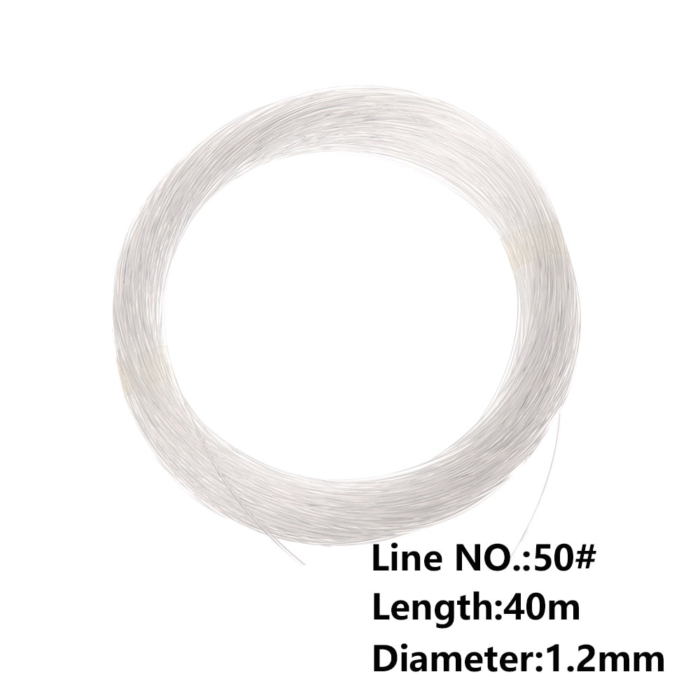 Clear Fly Fishing Line, Feet Tapered Super Strong Leader Nylon, Tackle Backing String for Fishing Gear