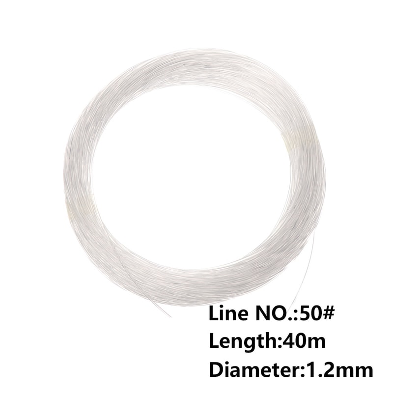 Clear Fly Fishing Line, Feet Tapered Super Strong Leader Nylon, Tackle Backing String for Fishing Gear
