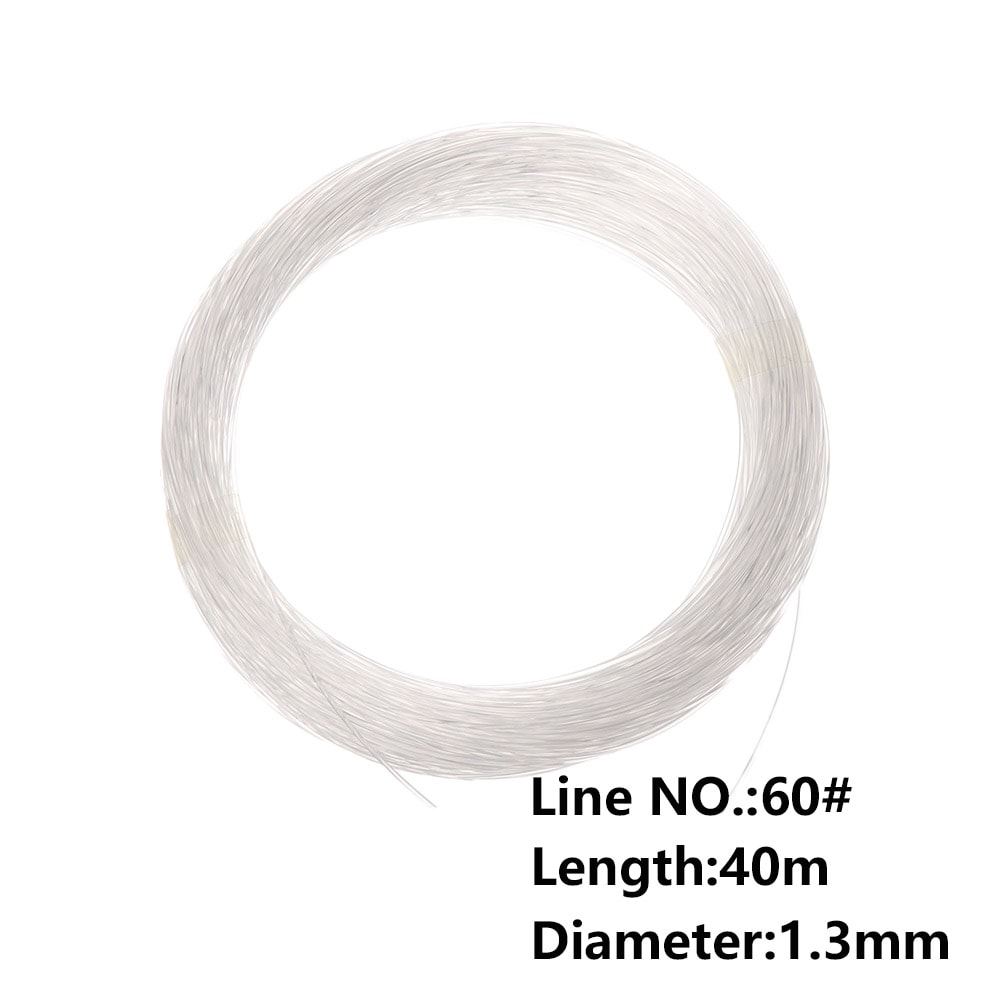 Clear Fly Fishing Line, Feet Tapered Super Strong Leader Nylon, Tackle Backing String for Fishing Gear