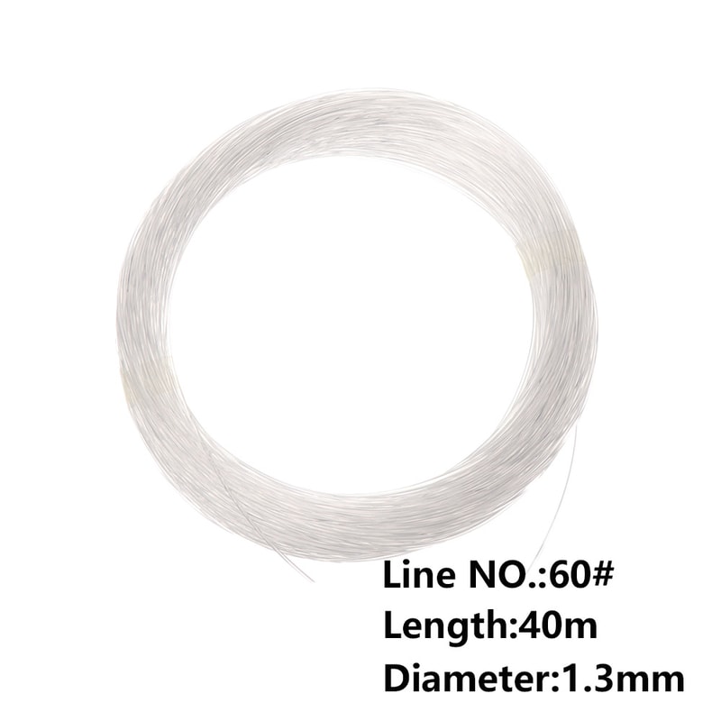 Clear Fly Fishing Line, Feet Tapered Super Strong Leader Nylon, Tackle Backing String for Fishing Gear