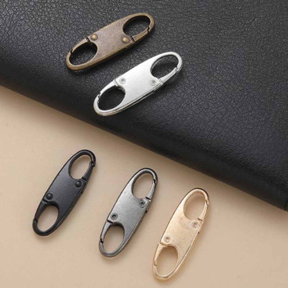 Portable Silver S-Shaped Zipper Lock Clip, Alloy Metal Carabiner, Mini Snap Hook for Luggage and Bags