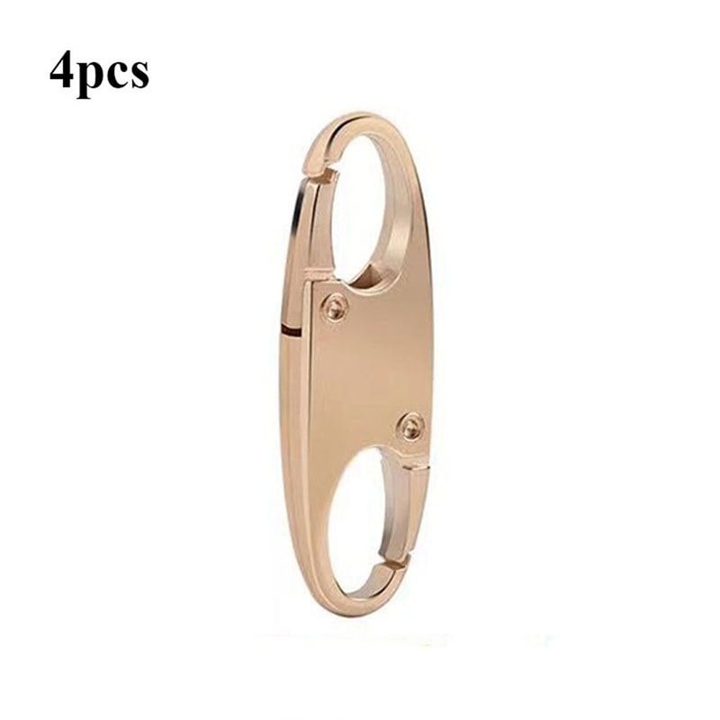 Portable Silver S-Shaped Zipper Lock Clip, Alloy Metal Carabiner, Mini Snap Hook for Luggage and Bags