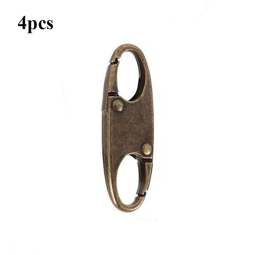 Portable Silver S-Shaped Zipper Lock Clip, Alloy Metal Carabiner, Mini Snap Hook for Luggage and Bags