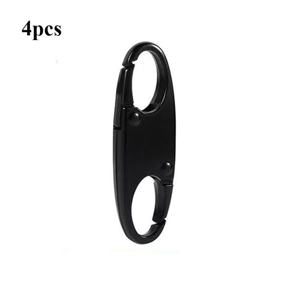 Portable Silver S-Shaped Zipper Lock Clip, Alloy Metal Carabiner, Mini Snap Hook for Luggage and Bags