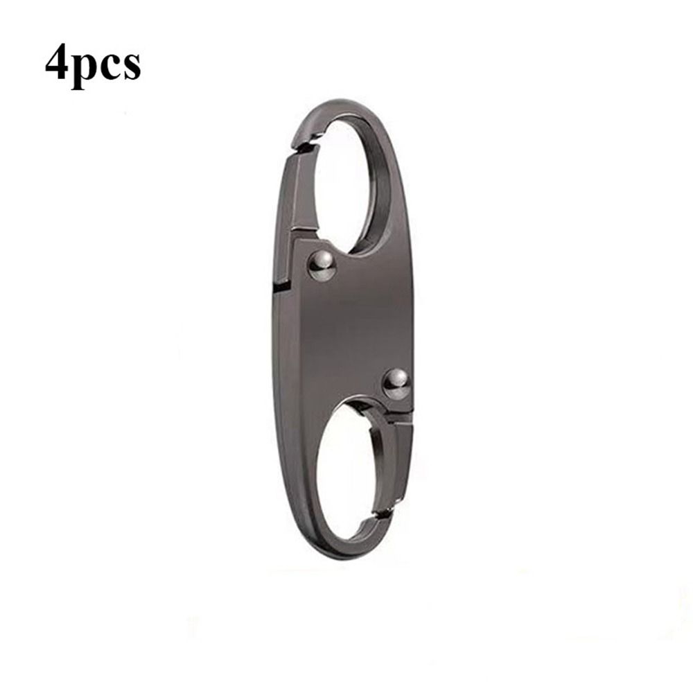 Portable Silver S-Shaped Zipper Lock Clip, Alloy Metal Carabiner, Mini Snap Hook for Luggage and Bags