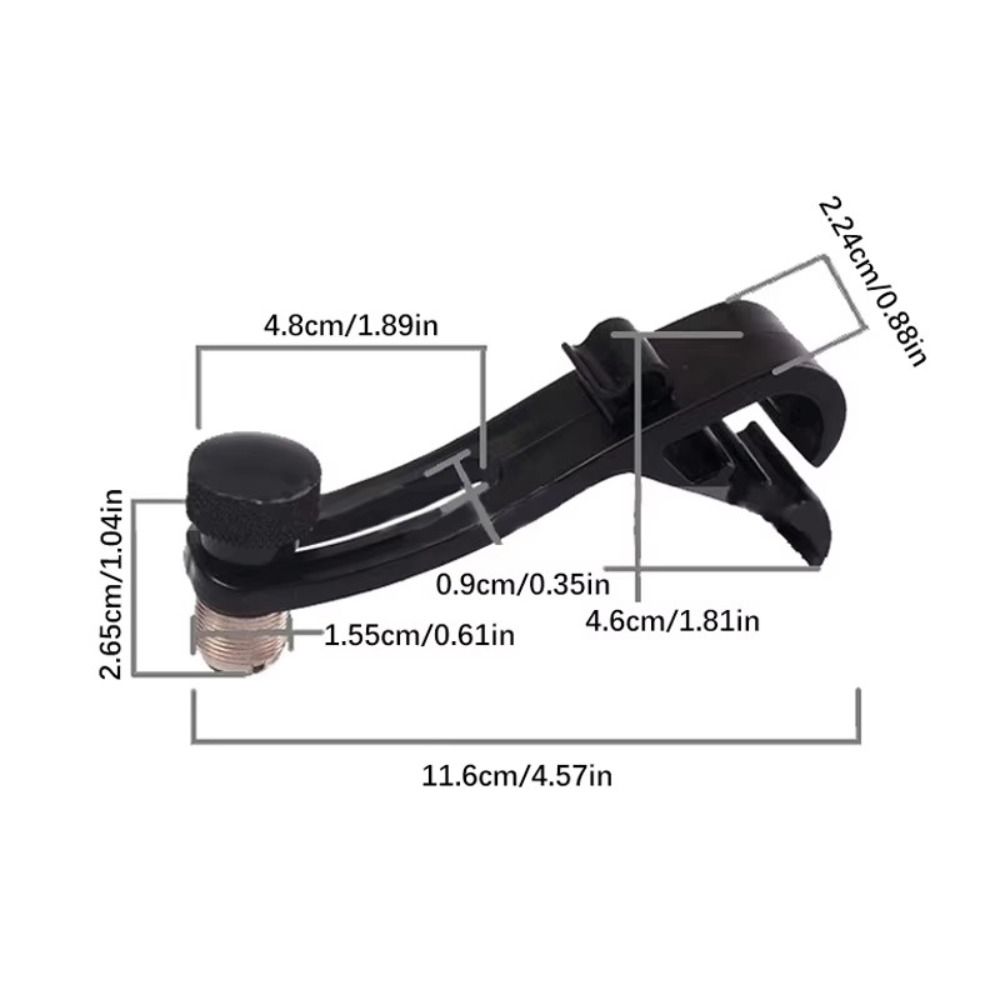Shockproof Drum Microphone Clip Holder, Rim Mount Clamp Stand for Musical Instruments, Support