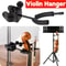 Violin Viola Stand with Bow Hook, Metal Violin Hanger, No Punching Music Stand for Stage