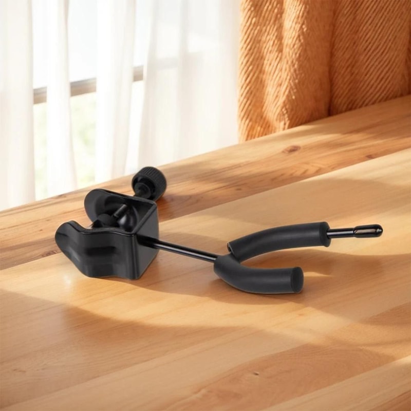 Violin Viola Stand with Bow Hook, Metal Violin Hanger, No Punching Music Stand for Stage