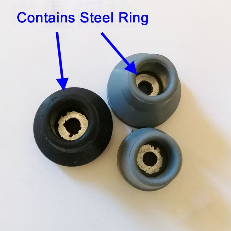 Rubber Trekking Pole Crutches Pads Hiking Stick Foot Replacement Tips For Elder Crutches 0