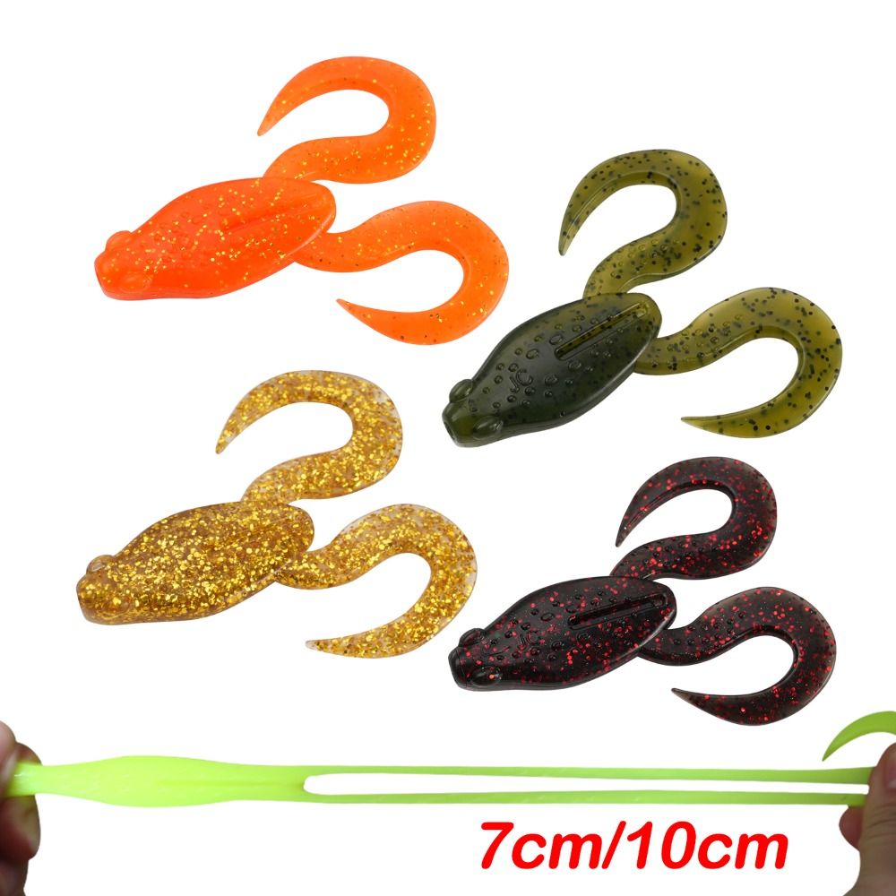 Soft Frog Lure for Fishing, Frog-Like Stance Mini Frog Bait Jigging Lure