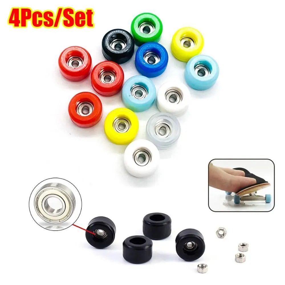Metal Mini Fingerboard Wheels Urethane CNC New Professional Bearing Wheel PU Skateboard Accessory