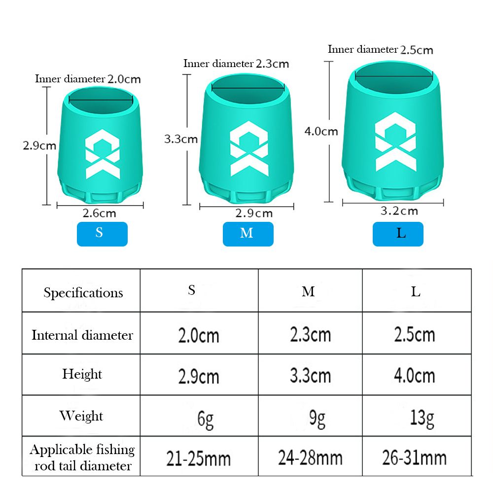 Elastic Silicone Fishing Rod End Cap Lightweight Durable Protector Case For Carp Rod Tail 5
