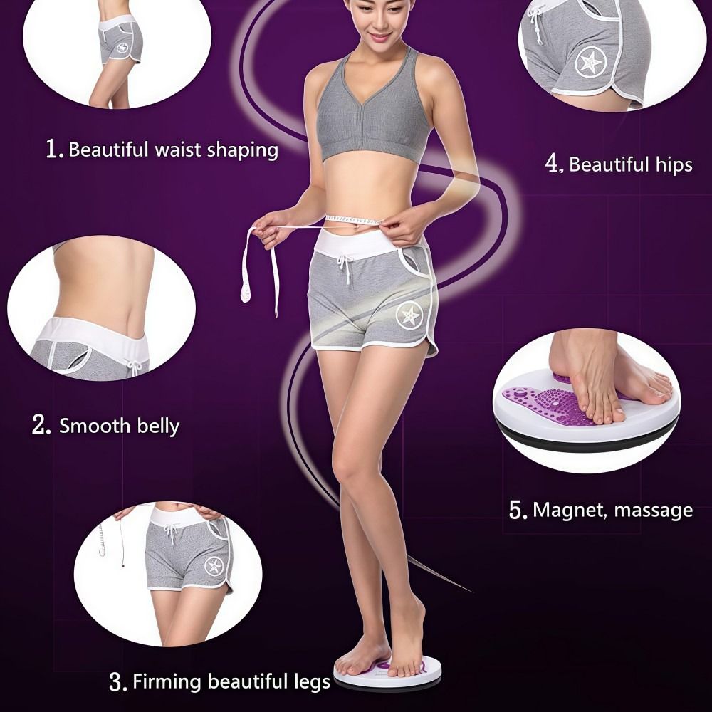 Multifunctional Waist Training Turntable, Portable Aerobic Exercise for Beautiful Legs and Waist Twisting Massage