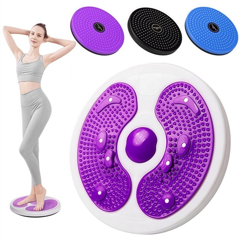 Multifunctional Waist Training Turntable, Portable Aerobic Exercise for Beautiful Legs and Waist Twisting Massage