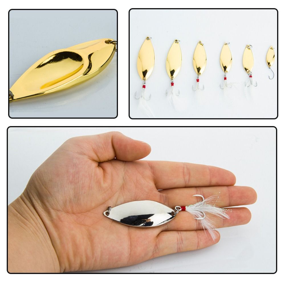 Metal Fishing Spoon Bait, Gold Silver Sequin Noise Paillette Bass Tackle