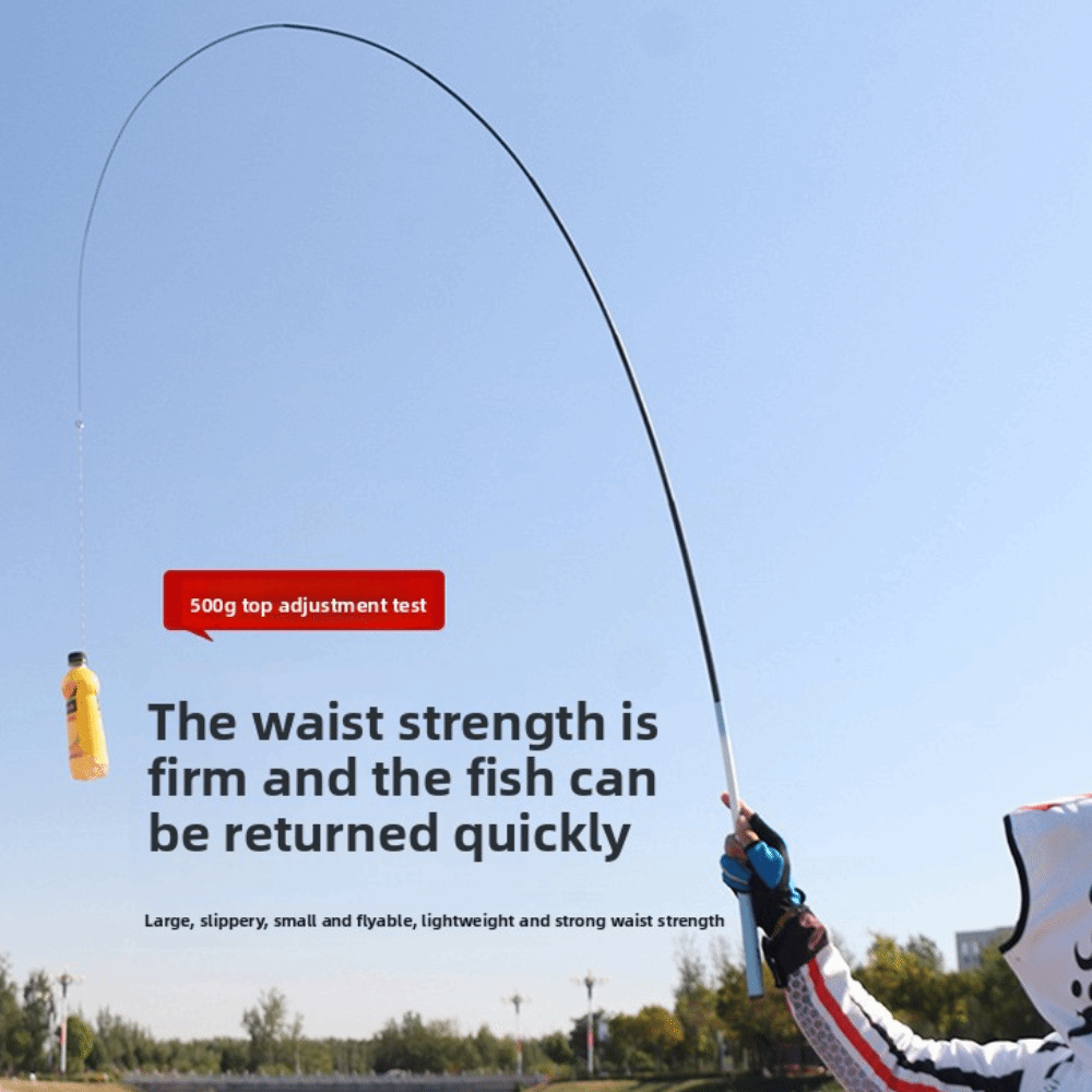 Length Adjustable Fishing Pole, Durable Carbon Fiber Fishing Rod, Collapsible Handle