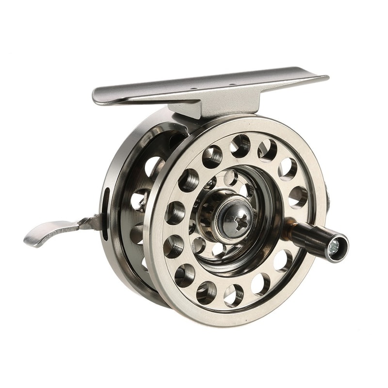 Lightweight Silver Ice Fishing Reel, Aluminum Alloy Fly Fishing Reel, Right Handed Fishing Accessories, Fishing Reel