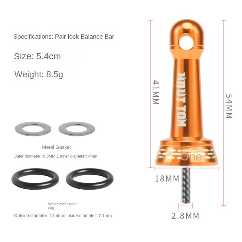 Fishing Wheel Stabilizer Bar Nut Cap, Spinning Wheels Collision Avoidance Stand Metal Parts