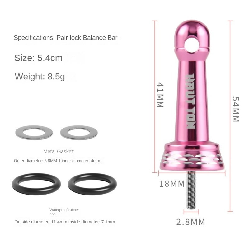 Fishing Wheel Stabilizer Bar Nut Cap, Spinning Wheels Collision Avoidance Stand Metal Parts