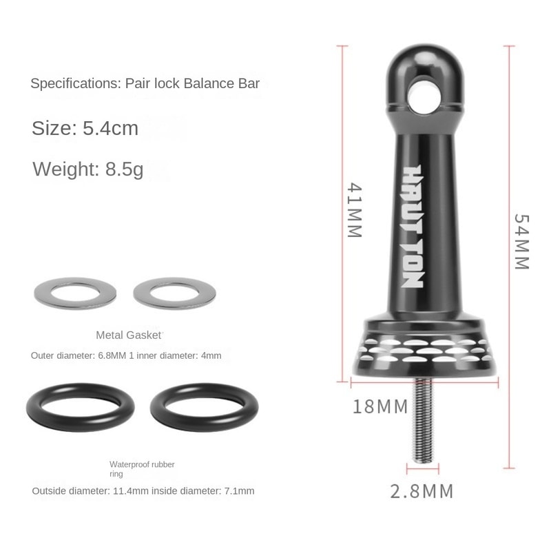 Fishing Wheel Stabilizer Bar Nut Cap, Spinning Wheels Collision Avoidance Stand Metal Parts