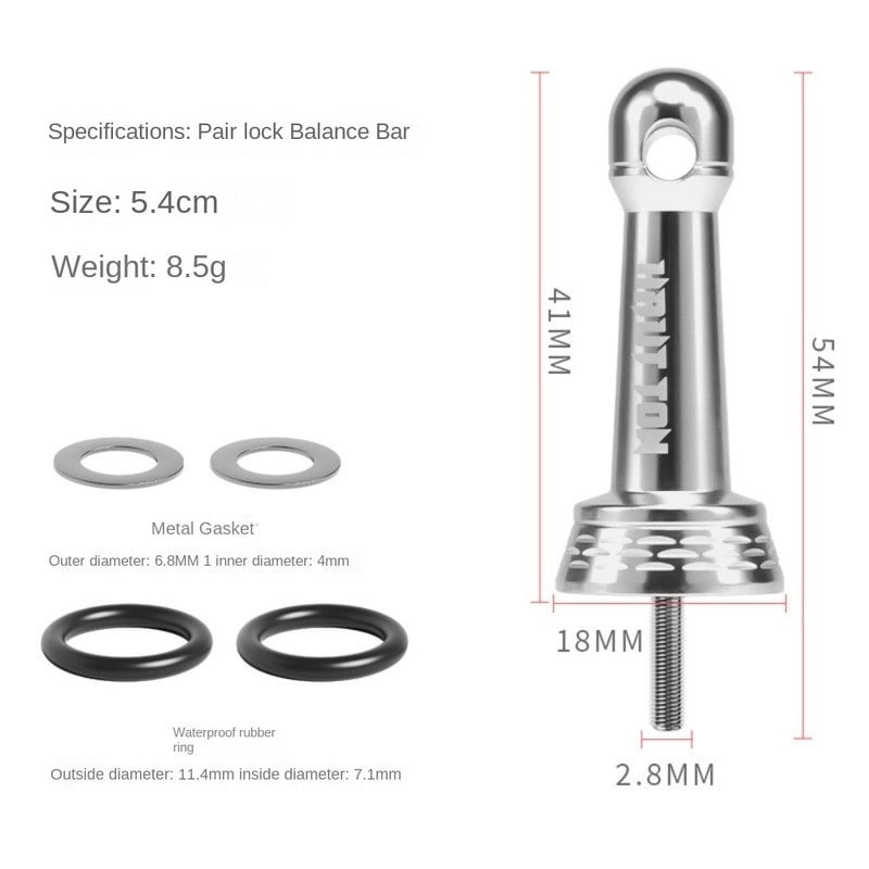 Fishing Wheel Stabilizer Bar Nut Cap, Spinning Wheels Collision Avoidance Stand Metal Parts