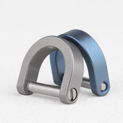 titanium alloy horseshoe buckle carabiner, key ring hook, outdoor tool, shackle d bow keychain bracelet buckle
