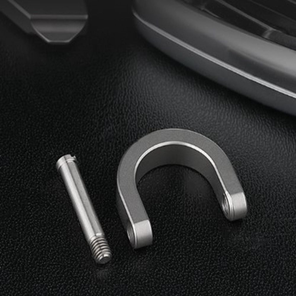 Titanium Alloy Horseshoe Buckle Carabiner, Key Ring Hook, Outdoor Tool, Shackle D Bow Keychain Bracelet Buckle
