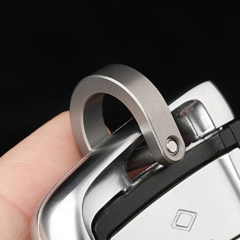 Titanium Alloy Horseshoe Buckle Carabiner, Key Ring Hook, Outdoor Tool, Shackle D Bow Keychain Bracelet Buckle