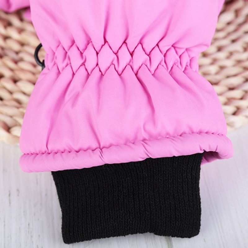 Non-slip Cartoon Ski Gloves for Children, Waterproof Winter Mittens, Thick Warm Cute Sports Gloves for Boys Girls