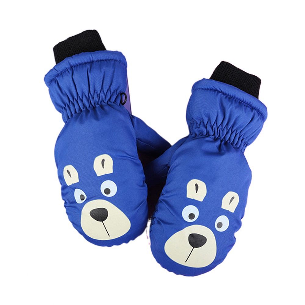 Non-slip Cartoon Ski Gloves for Children, Waterproof Winter Mittens, Thick Warm Cute Sports Gloves for Boys Girls
