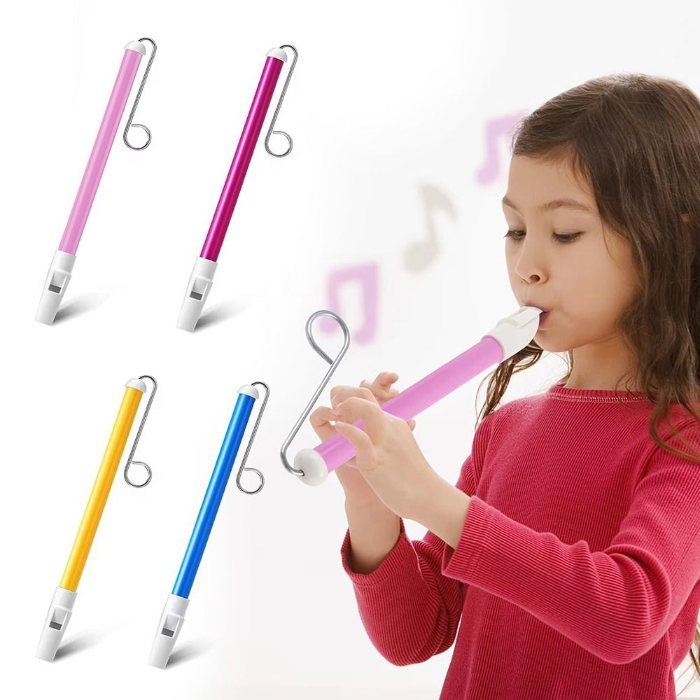 Kids Classic Slide Whistle Toy with Steel Sliding Rod, Funny Sliding Flute for Family Games Gift