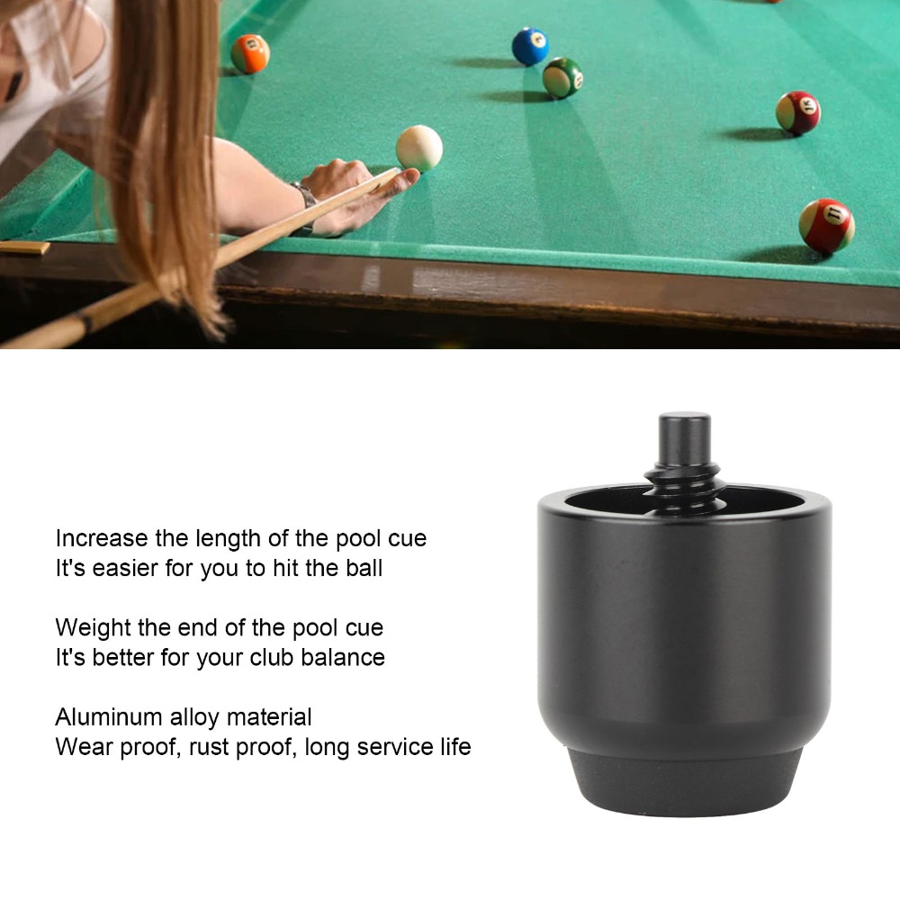 Lightweight Billiard Stick Extension, Aluminum Alloy Pool Cue Extender, Billiard Cue Extension