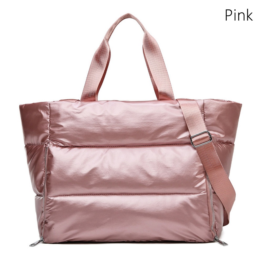 Large Capacity Nylon Women Gym Bag, Wet and Dry Separation Sports Bag, Waterproof Soft Yoga Mat Travel Bag