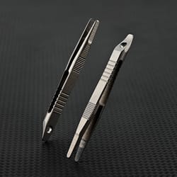 machining keychain tweezers, titanium steel corkscrew, multifunction keychain pendant tool