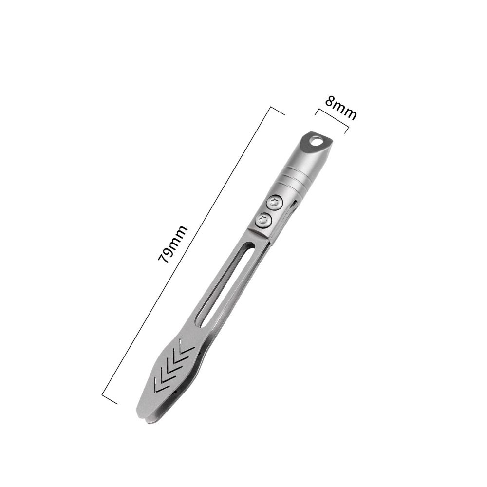 Machining Keychain Tweezers, Titanium Steel Corkscrew, Multifunction Keychain Pendant Tool