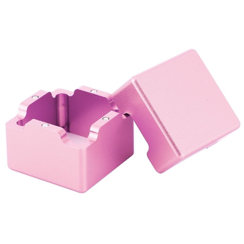 Mini Square Billiard Chalk Holder, Aluminum Cue Tip Chalk Holder, Detachable Carrier Case for Pool Players