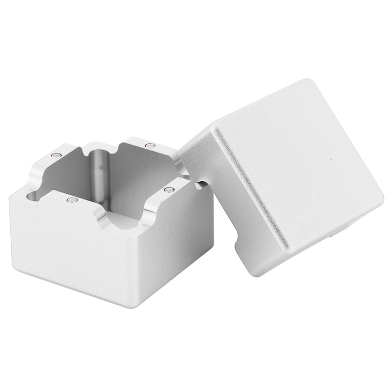 Mini Square Billiard Chalk Holder, Aluminum Cue Tip Chalk Holder, Detachable Carrier Case for Pool Players