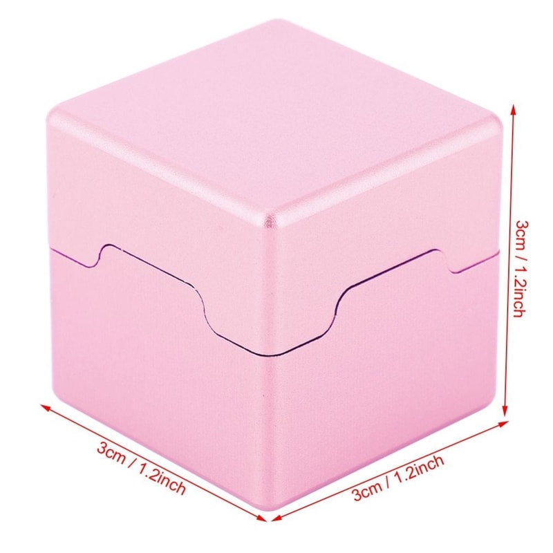 Mini Square Billiard Chalk Holder, Aluminum Cue Tip Chalk Holder, Detachable Carrier Case for Pool Players