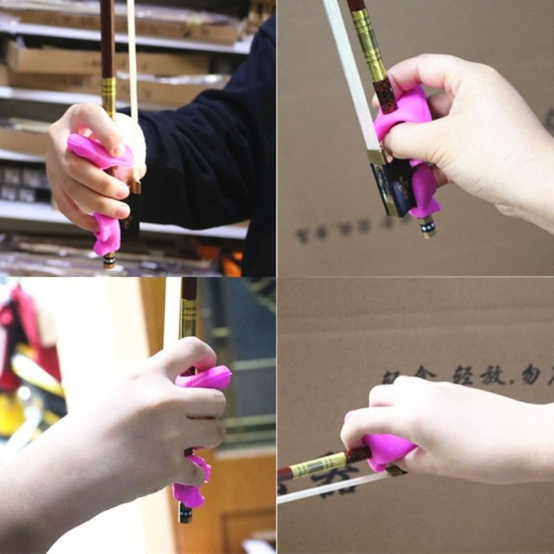 Universal Violin Hold Bow Posture Corrector, Silicone Violin Bow Grip Straightener for Violin/Viola