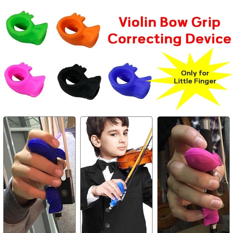 Universal Violin Hold Bow Posture Corrector, Silicone Violin Bow Grip Straightener for Violin/Viola