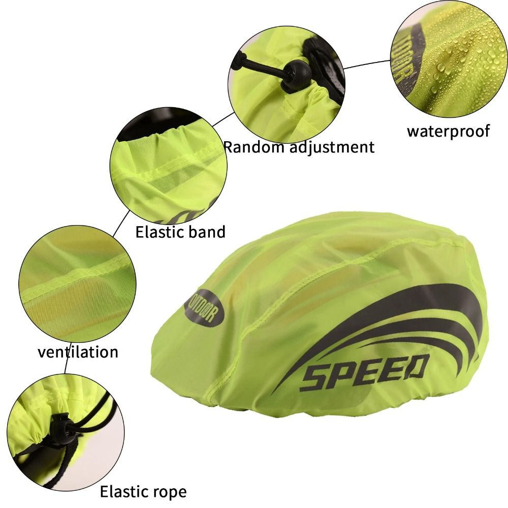 Reflective Strip MTB Bicycle Helmet Waterproof Cover, Oxford Cloth Cycling Helmet Rain Cover, Riding Helmet Shield