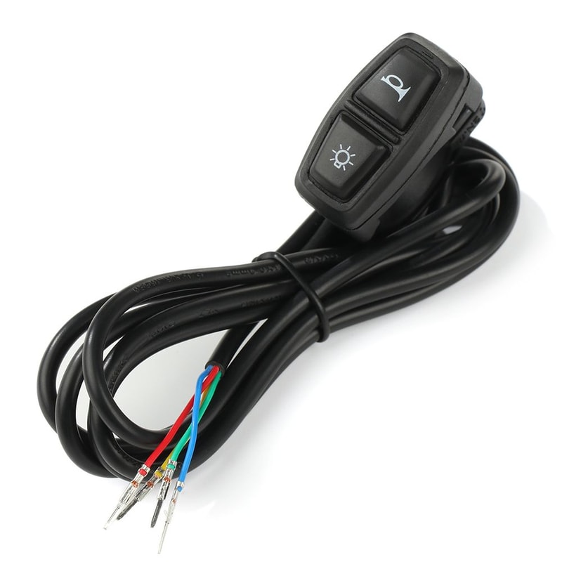 Ebike Lamp Horn Electric Bike Light Switch, Black Electrical System Controls