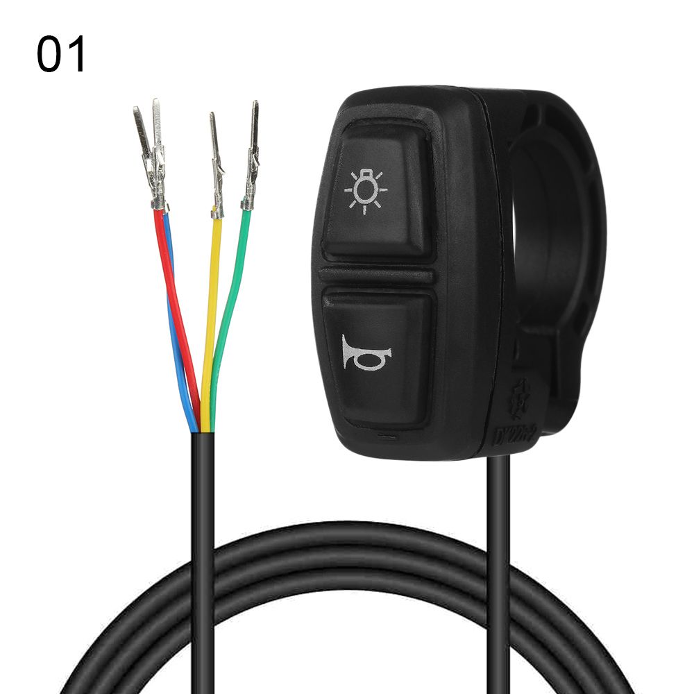 Ebike Lamp Horn Electric Bike Light Switch, Black Electrical System Controls