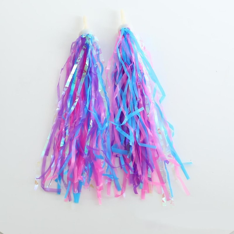 Kids Bike Tassels, Fashion Cycling Equipment, Multicolor PE Bicycle Streamers, Children Bicycle Princess Decor Ribbon