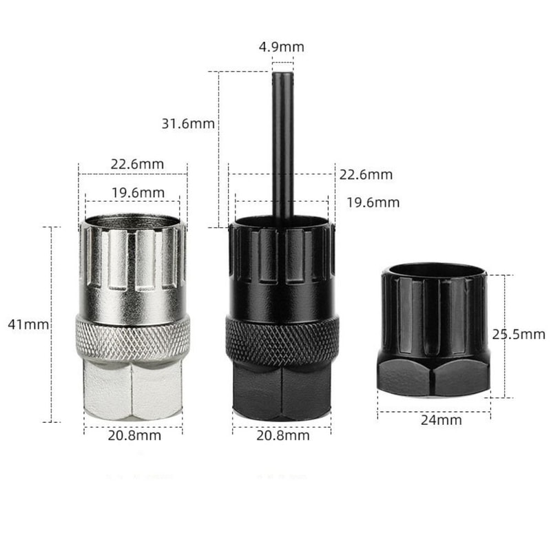 New Bicycle Repair Tools, High Carbon Steel Cassette Locking Ring Install Tool in Black & Silver