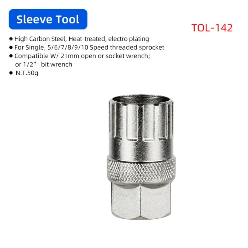 New Bicycle Repair Tools, High Carbon Steel Cassette Locking Ring Install Tool in Black & Silver