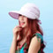 Summer Wide Brim Foldable Visor Hat for Women Ladies Anti-UV Beach Sun Cap for Outdoor Camping Hiking