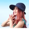 Summer Wide Brim Foldable Visor Hat for Women Ladies Anti-UV Beach Sun Cap for Outdoor Camping Hiking